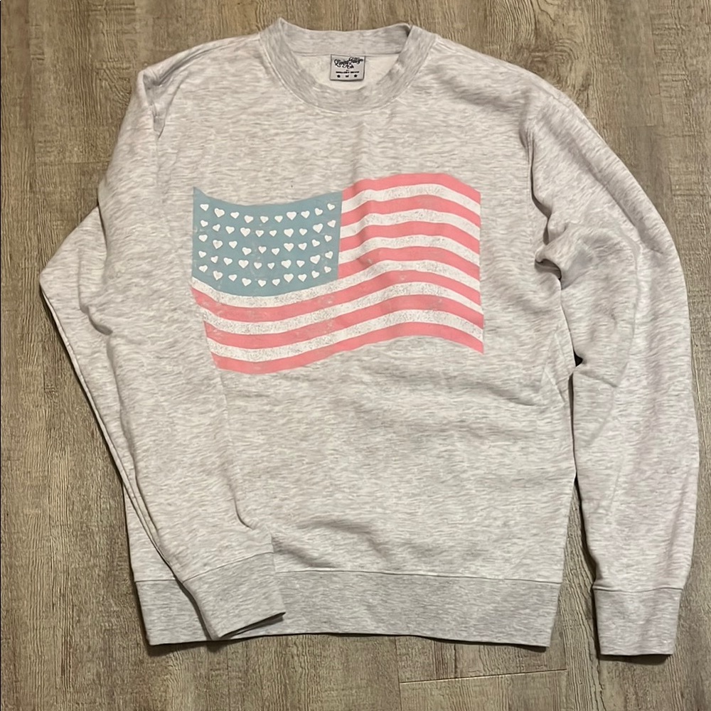 Mallory Ervin Living Fully Co Flag sweatshirt
